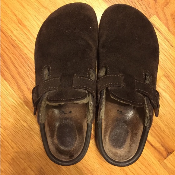 birkenstock fleece lined clogs